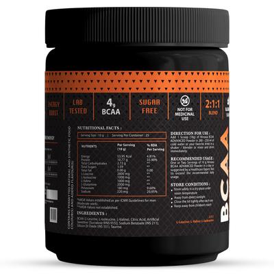 Nirvasa BCAA Advanced Powder with L-Glutamine - Blueberry Flavour 210 gm - Bcaa Supplements