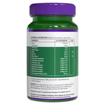 Pure Nutrition Probiotics 25 Billion CFU + Prebiotics 500 mg Veg Capsule 60's - Digestive Health