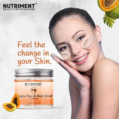 Nutriment Papaya Scrub All Skin Type 250 gm - Scrubs & Exfoliants