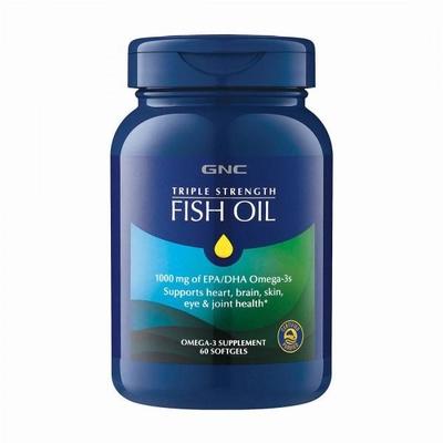 GNC Triple Strength Fish Oil Softgel 60's (N) - Omega Fish Oil Fatty Acids