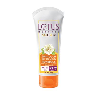 Lotus Herbals Safe Sun Dry-Touch Whitening Sun Block Spf-40 50 Gm - Face Sunscreen