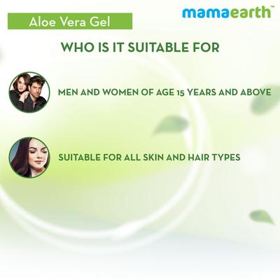 Mamaearth Aloe Vera Gel - Pure Aloe Vera & Vitamin E 300 ml - Face Gels
