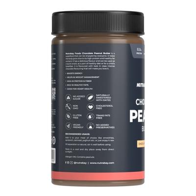 Nutrabay Foods Original Peanut Butter - Chocolate Intense, Creamy 750 gm - Nutritional Bars