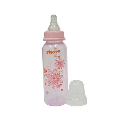 Pigeon Peristaltic Clear Nursing Bottle Rpp - Pink (Floral) 240 ml - Feeding & Nursing