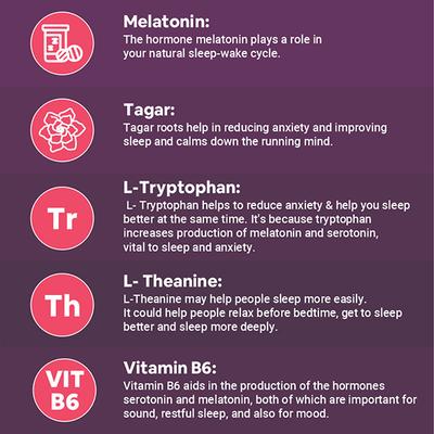CF Melatonin + Tagara Veg Gummies 60's - Mental Health