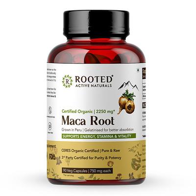 Rooted Active Naturals Maca Root Veg Capsule 90's - Sexual Healthcare