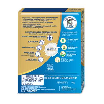 Nestle Nangrow (2-5 Years) Powder 400 gm - Creamy Vanilla Flavour (Refill Pack) - Baby And Infant Supplements