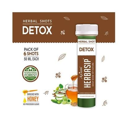 Axiom Herbasip Detox Juice Shots (Pack of 6 X 50 ml) - Ayurvedic Juices