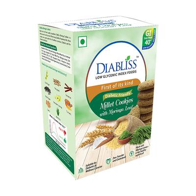 Diabliss Diabtic Friendly Moringa Leaf Millet Cookies 150 gm - Nutritional Bars