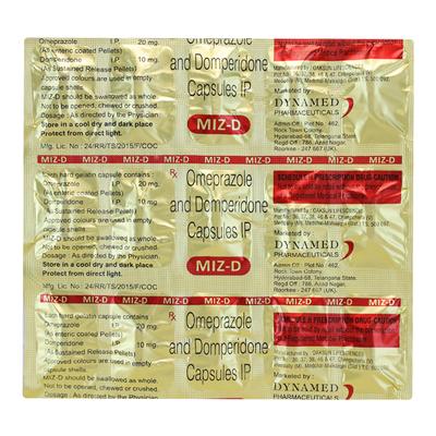 MIZ D Capsule 15's - Ulcer/Reflux/Flatulence-Aaa