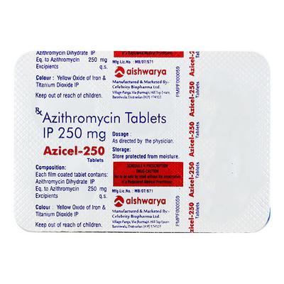 AZICEL 250 Tablet 6's - Bacterial Infections-Mac