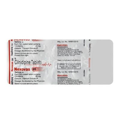 Nexovas 20mg Tablet 10'S - Hypertension-Cal