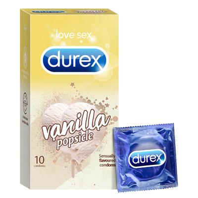 Durex Sensually Flavoured Condoms - Vanilla Popsicle 10's - Plain/Flavoured Condoms