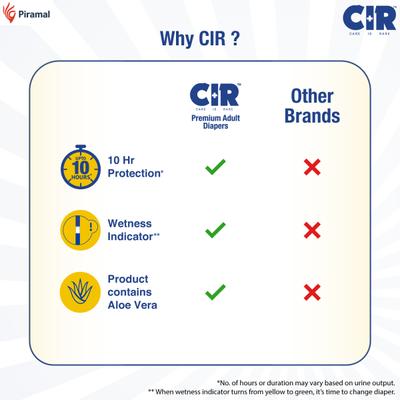 CIR Premium Adult Diapers - Tape (M) 10's - Adult Diapers & Pads