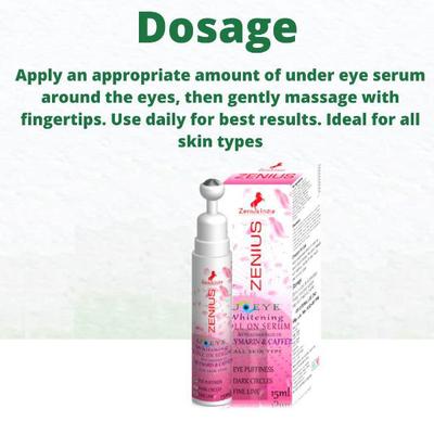 Zenius U Eye Whitening Roll On Serum 15 ml - Personal Care (Ayush)