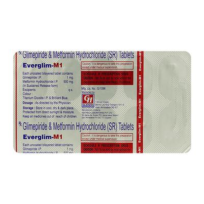 EVERGLIM M 1 Tablet 10's - Diabetes-Ant
