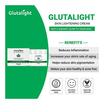 Healthvit Glutalight Skin Whitening Cream 50 gm - Face Creams