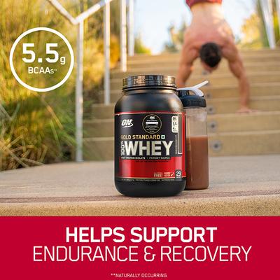 Optimum Nutrition (ON) 100% Whey Gold Standard Powder - Delicious Strawberry 2 lb - Whey Proteins