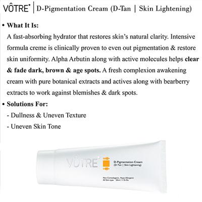 Votre D-Pigmentation Skin Lightening Cream 50 ml - Face Creams