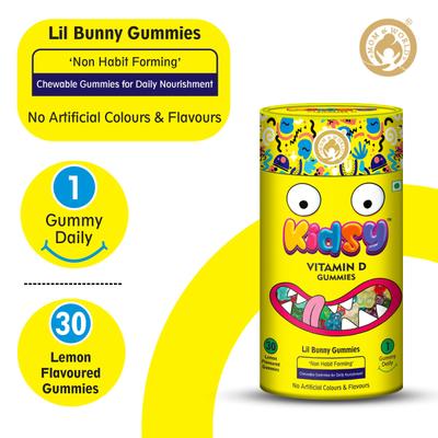 Mom & World Vitamin D Lil Bunny Gummies - Lemon 30's - Nutritional Bars