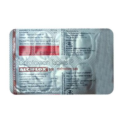 Alciflox 500mg Tablet 10'S - Bacterial Infections-Qui