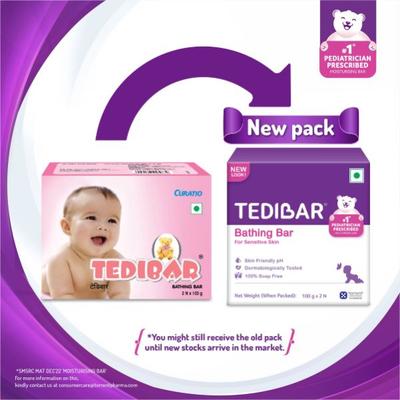 TEDIBAR BATHING Bar 2X100gm - Baby Soap