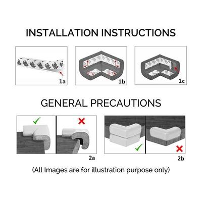 Baby Safety Inc Safe-O-Kid - High Qualityhigh Density L-Shaped Small Nbr Corner Cushions - Dark Brown (Pack of 4) - Baby Safety