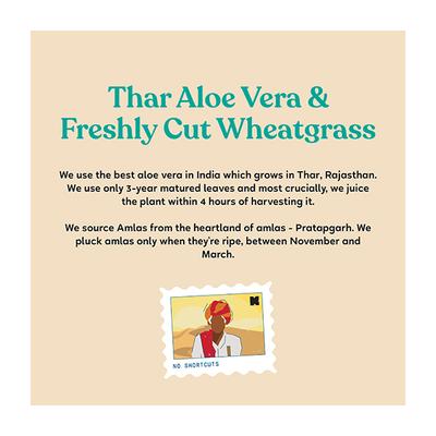 Kapiva Aloe + Wheatgrass Juice 1 ltr - Ayurvedic Juices