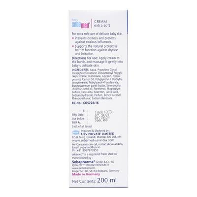 SEBAMED EXTRA SOFT BABY Cream 200ml - Creams, Lotions & Oils