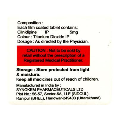 Cilidin 5mg Tablet 10'S - Hypertension-Cal