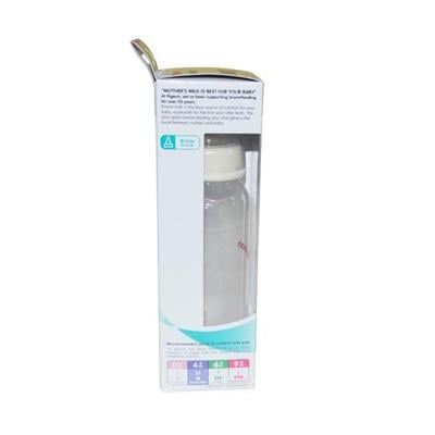 Pigeon Flexible PP Feeding Bottle with Round Base Nipple (M) - White 240 ml - Feeding & Nursing