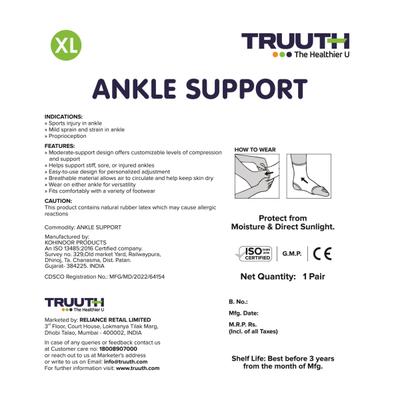 Truuth Ankle Support (XL) - Ankle/Foot Supports