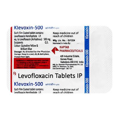 KLEVOXIN 500mg Tablet 10's - Bacterial Infections-Qui