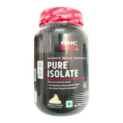 GNC AMP Pure Isolate Whey Protein Powder - Vanilla Custard 0.907 kg - Whey Proteins
