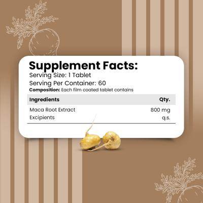 Nirvasa Maca Root Tablet (Pack of 3 x 60's) 1's - General Health
