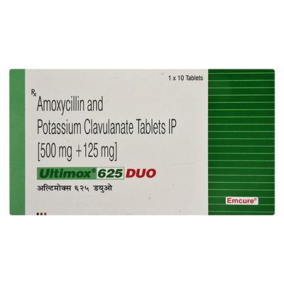 ULTIMOX DUO 625 Tablet 10's - Bacterial Infections-Pen