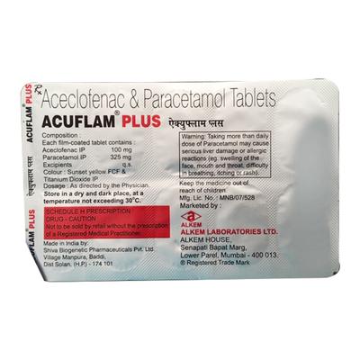 ACUFLAM PLUS Tablet 10's - Pain relief-Nsa