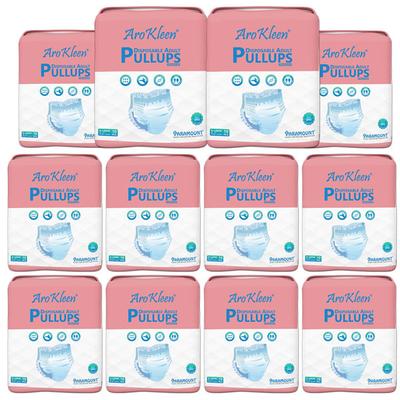 AroKleen Premium Pull Ups Disposable Adult Diaper (XL) (96 cm - 165 cm) (Pack of 12 x 10's) 1's - Adult Diapers & Pads