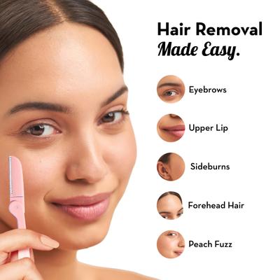 Plush Foldable Face Razor For Women 3's - Hair Removal Accessories