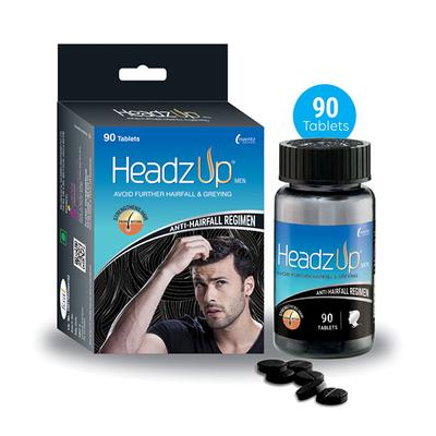 Inventz Headz Up Anti-Hairfall Regimen Tablets - Men 90's - Hair Treatment