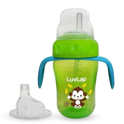 LuvLap Banana Time 2 in 1 Sipper - Green 210 ml - Feeding & Nursing