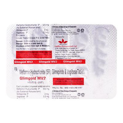 Glimgold Mv2 Tablet 10'S - Diabetes-Ant