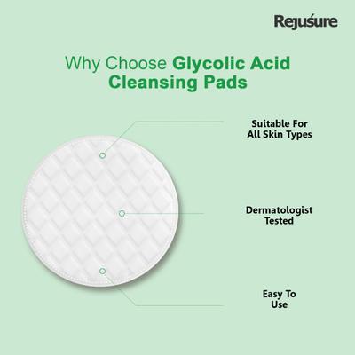 Rejusure 0.8% Glycolic Acid Acid Cleaning Pads 25's - Face Wash & Cleansers