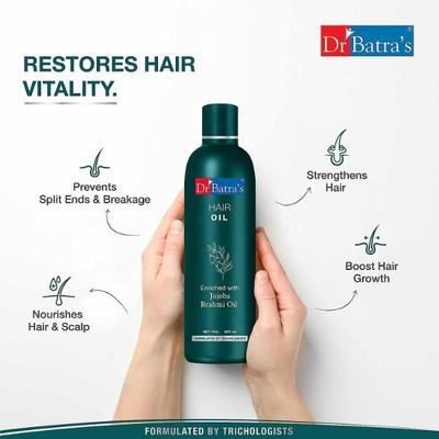 Dr Batra's Dandruff Cleansing Shampoo 100 ml + Hair Oil 200 ml + Conditioner 200 ml + Anti-Dandruff Hair Serum 125 ml - Hair Treatment