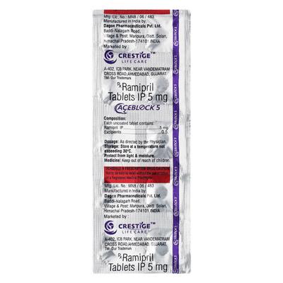 ACEBLOCK 5 Tablet 10's - Hypertension-ACE