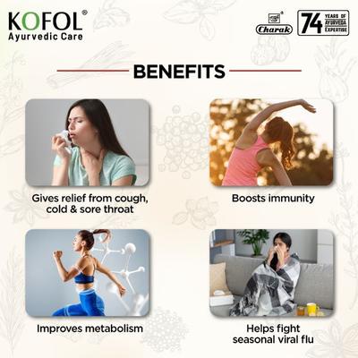 Kofol Ayurvedic Sugar Free Sip Powder (Pack of 10 x 3 gm) - Cough Syrup