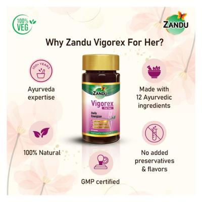 Zandu Vigorex For Her Capsule 60's - Sexual Healthcare