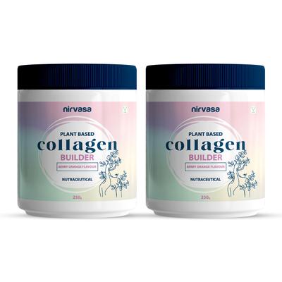 Nirvasa Plant Based Collagen Builder Powder - Berry Orange (Pack of 2 x 250 gm) 1's - Hair & Skin
