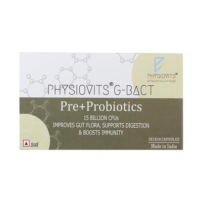 Physiovits G-BACT Pre + Probiotics Capsule (Pack of 3 x 10's) - Digestive Health