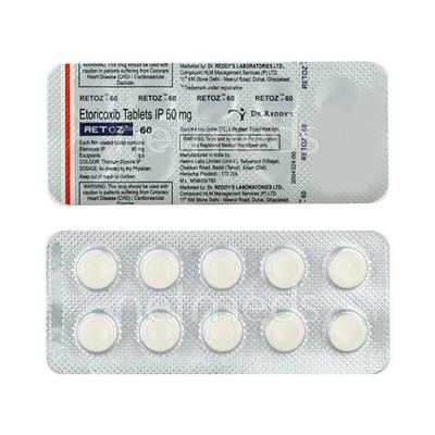 Retoz 60mg Tablet 10'S - Pain relief-Nsa